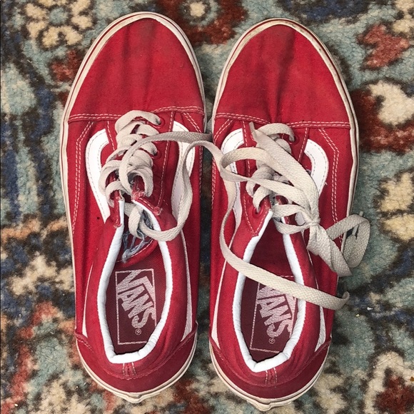 red vans womens size 8
